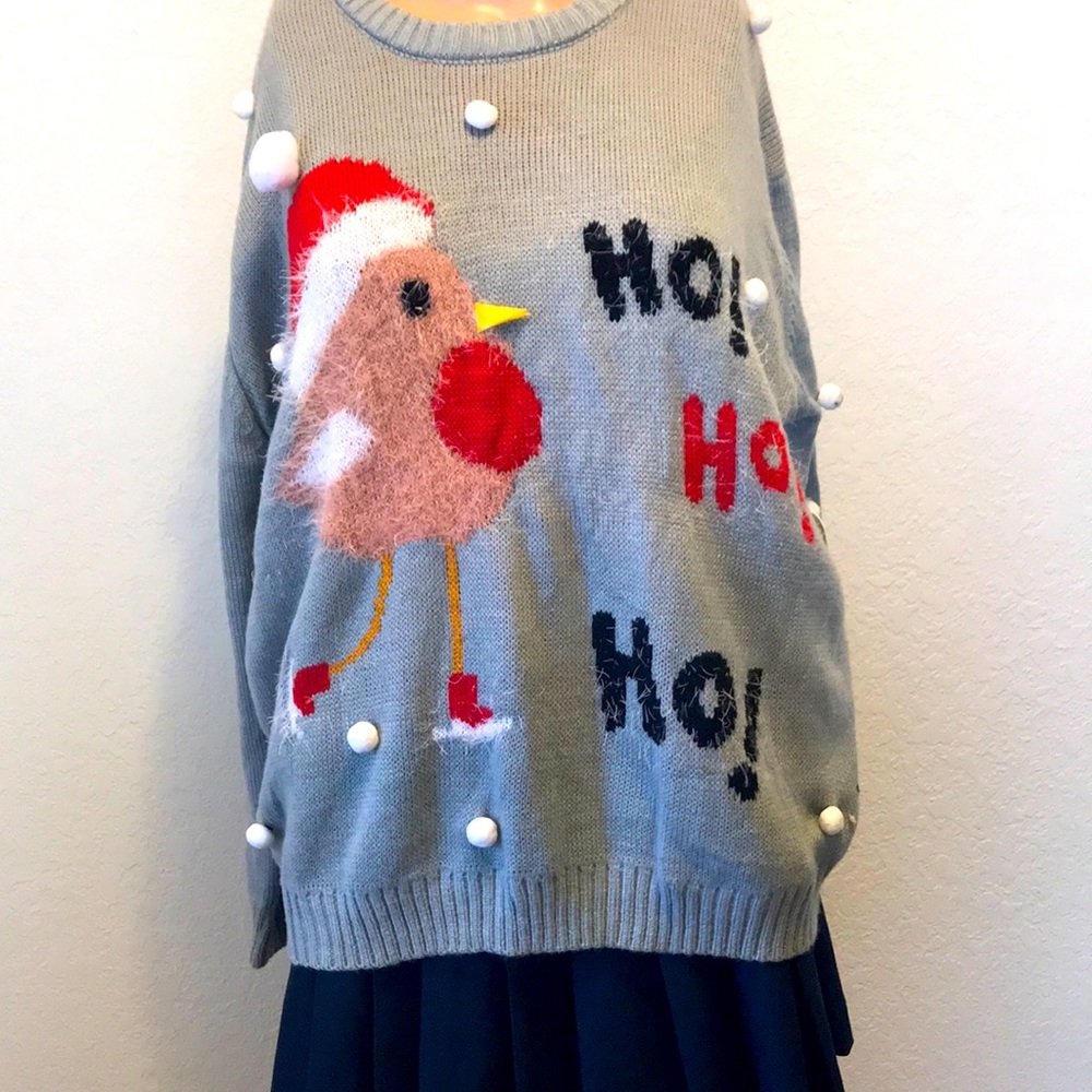 Great Christmas Sweater Size XL Ho Ho Ho Chick